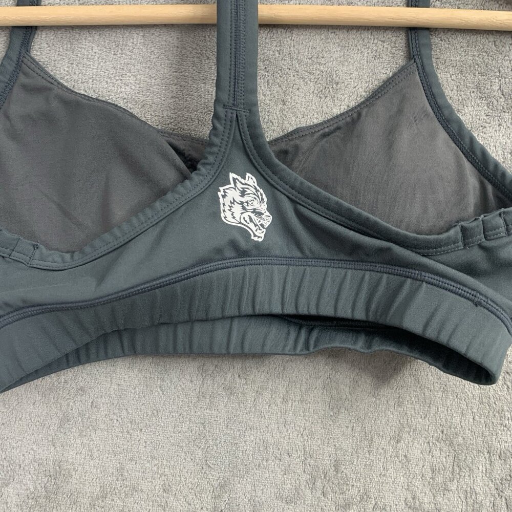 Darc Sport Sports Bra Womens Small Gray Workout Gym Athleisure Wolves Numbered - Picture 8 of 8
